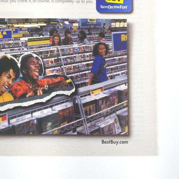 Best Buy Advertising Print Ad Garage Wall Art CD Music Car Stereo R&B Display - Picture 5 of 6
